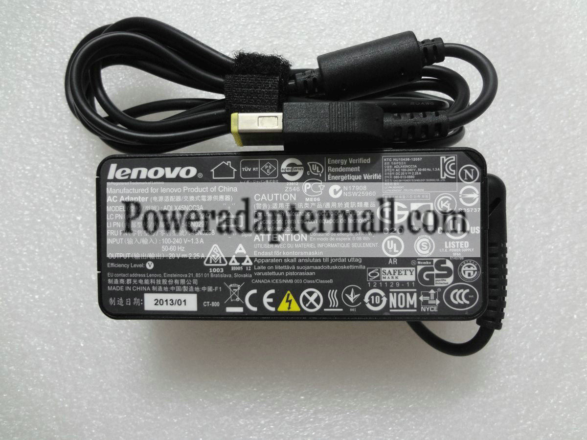 20V 2.25A Lenovo T450 45N0296 45N0298 45N0300 AC Adapter